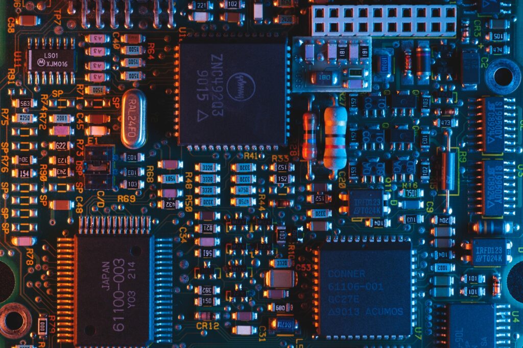 Macro of a printed circuit board used in embedded systems
