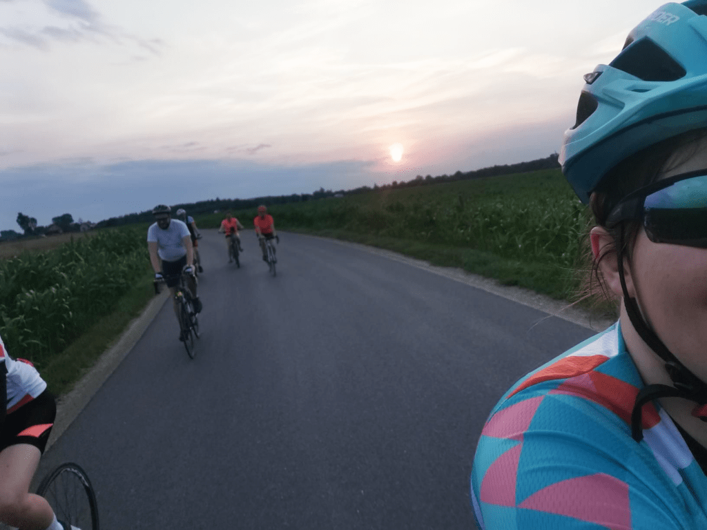 Tronel's employees on a cycling trip